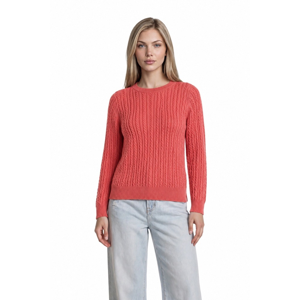 Peter Millar Coral Cashmere Silk Cable Knit Sweater Women's Size Small